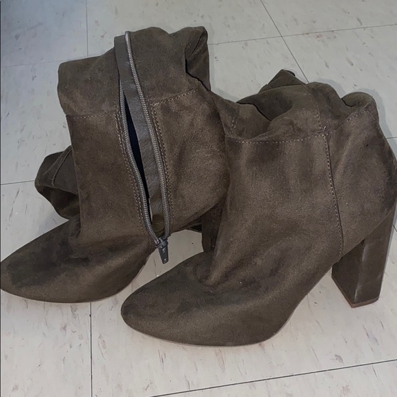 Olive Green thigh high boots - Picture 2 of 6